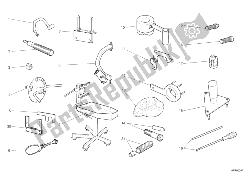 Tutte le parti per il Strumenti Di Servizio Per Officina, Motore I del Ducati Multistrada 1200 S Sport USA 2011